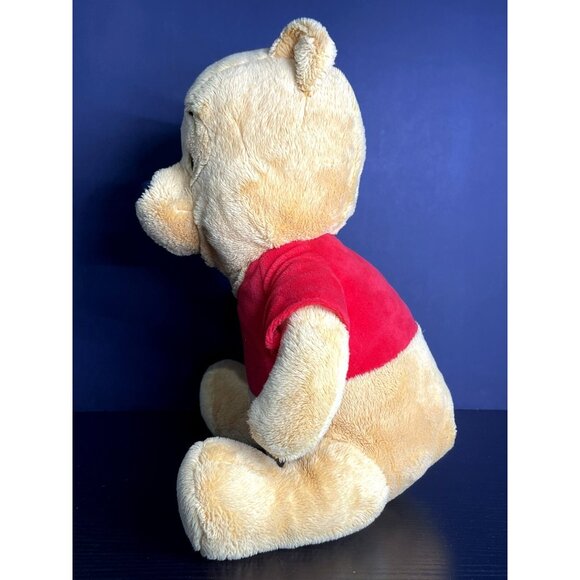 Disney Winnie The Pooh Plush Toy With Red Shirt & Sound Button - Picture 4 of 5